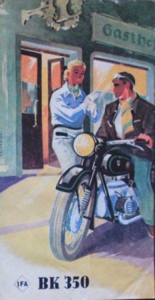 IFA BK 350 Motorbike 1952 Motorbikebrochure (4513)